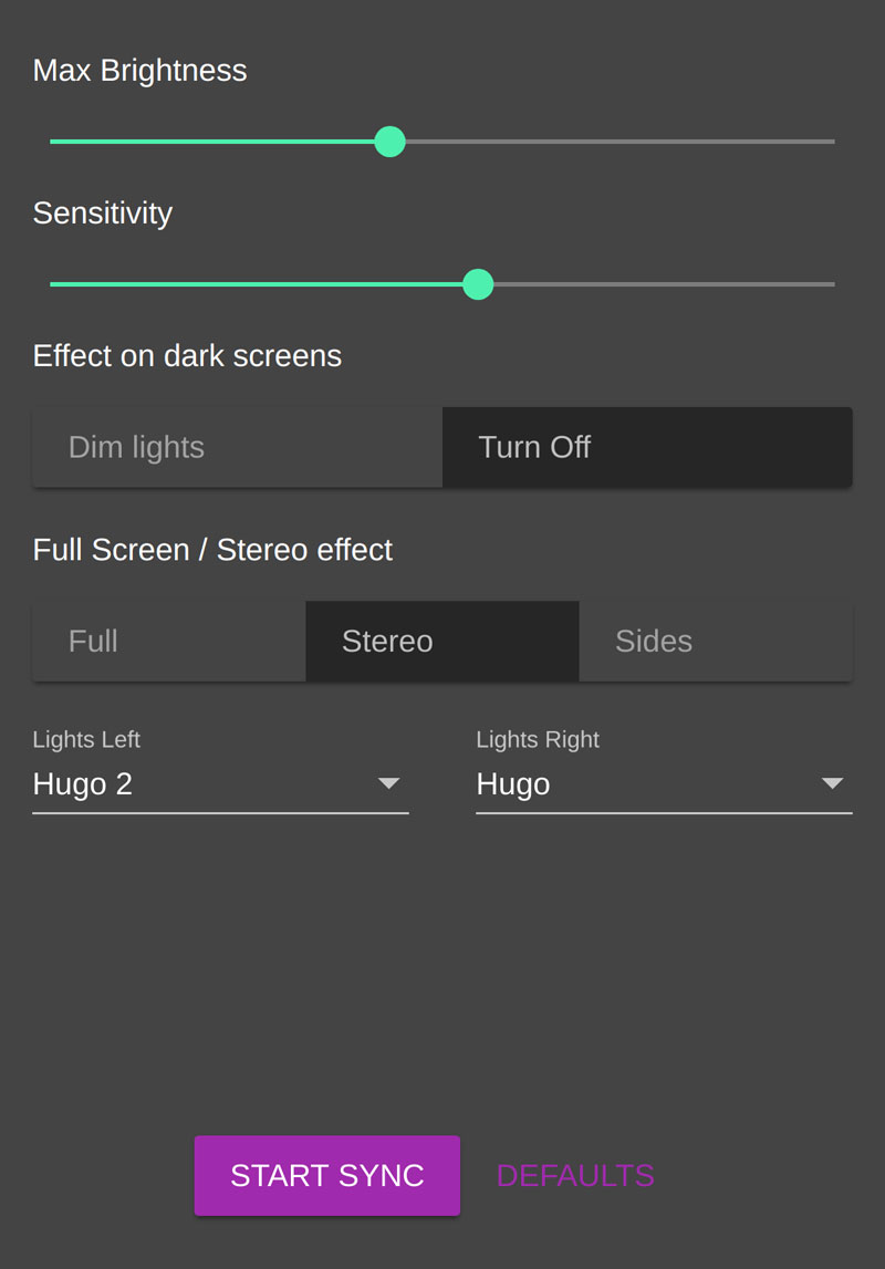 sync light bulb app